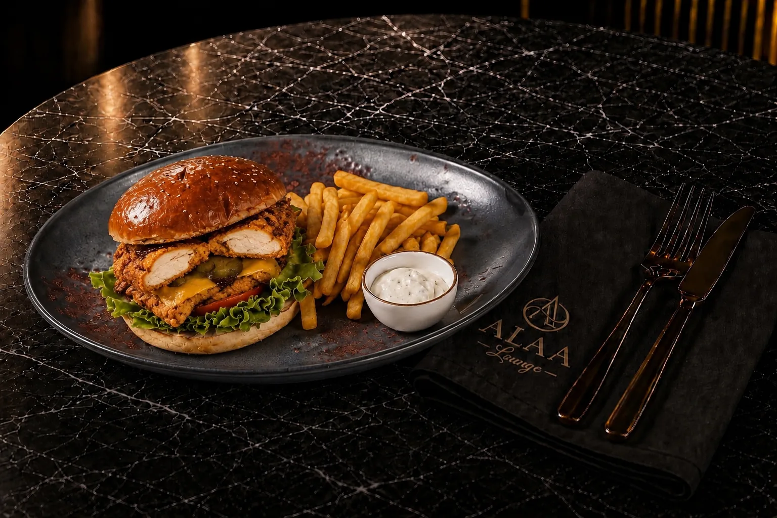 CAJUN TENDERS BURGER